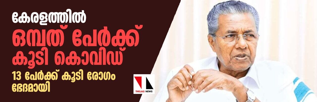 കേരളത്തിൽ ഒമ്പത് പേർക്ക് കൂടി കൊവിഡ്; 13 പേരുടെ രോഗം ഭേദമായി