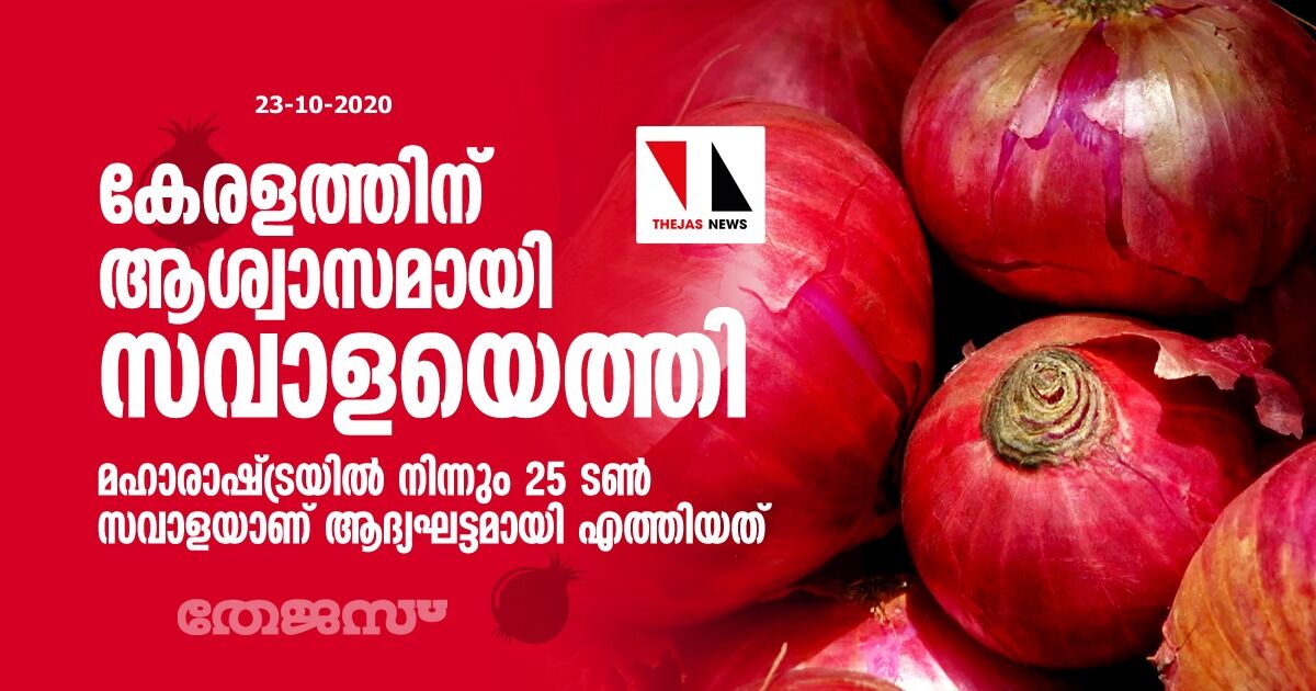 കേരളത്തിന് ആശ്വാസമായി സവാളയെത്തി; മഹാരാഷ്‌ട്രയിൽ നിന്നും 25 ടൺ സവാളയാണ് ആദ്യഘട്ടമെത്തിയത്