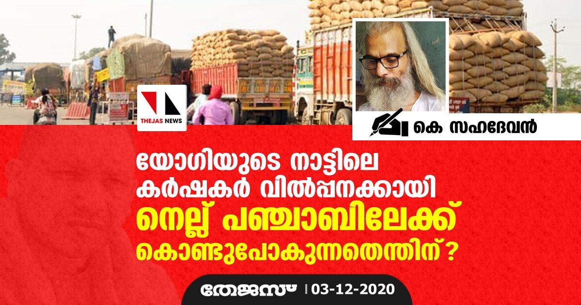 യോഗിയുടെ നാട്ടിലെ കര്‍ഷകര്‍ വില്‍പ്പനക്കായി നെല്ല് പഞ്ചാബിലേക്ക് കൊണ്ടുപോകുന്നതെന്തിന്?