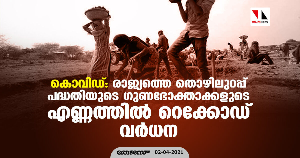 കൊവിഡ്: രാജ്യത്തെ തൊഴിലുറപ്പ് പദ്ധതിയുടെ ഗുണഭോക്താക്കളുടെ എണ്ണത്തില്‍ റെക്കോഡ് വര്‍ധന