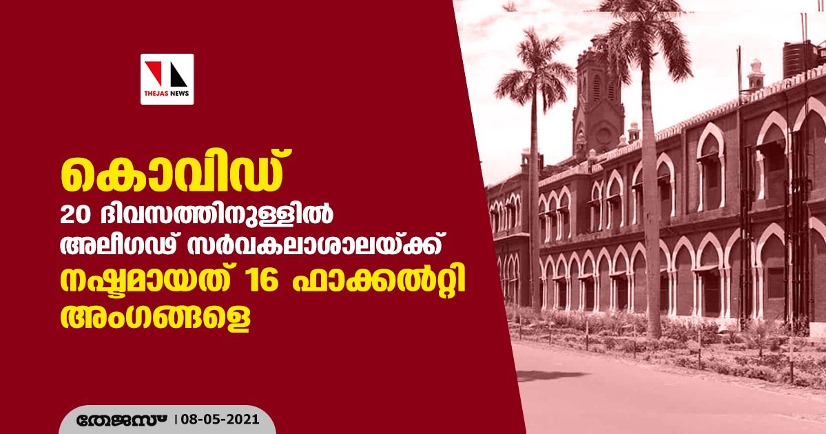 കൊവിഡ്: 20 ദിവസത്തിനുള്ളിൽ അലിഗഢ് സർവകലാശാലയ്ക്ക് നഷ്ടമായത് 16 ഫാക്കൽറ്റി അംഗങ്ങളെ