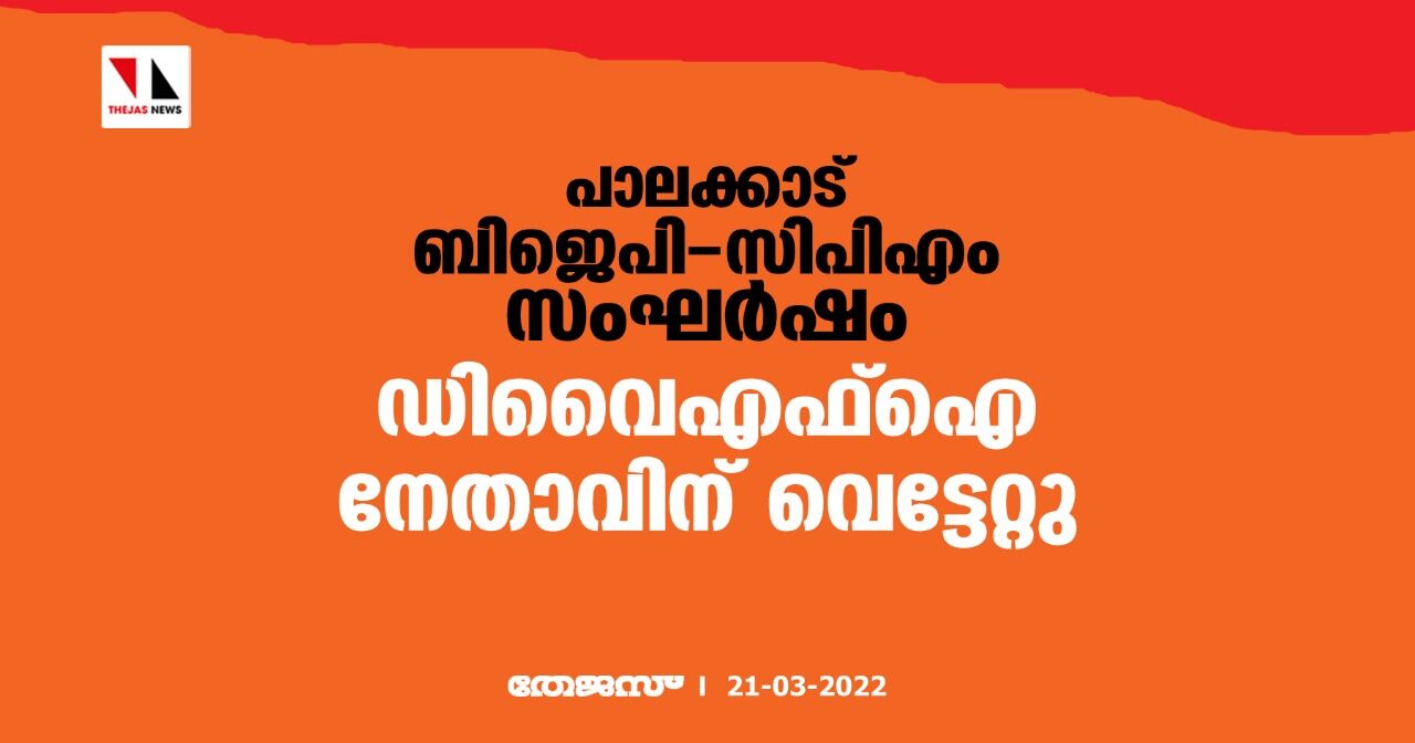 പാലക്കാട് ബിജെപി-സിപിഎം സംഘര്‍ഷം; ഡിവൈഎഫ്‌ഐ നേതാവിന് വെട്ടേറ്റു