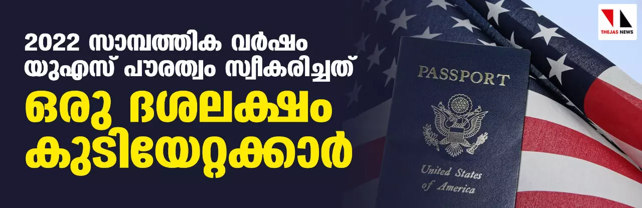 2022 സാമ്പത്തിക വര്‍ഷം യുഎസ് പൗരത്വം സ്വീകരിച്ചത് ഒരു ദശലക്ഷം കുടിയേറ്റക്കാര്‍