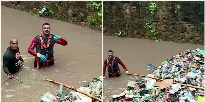 തിരുവനന്തപുരം നഗരമധ്യത്തെ ആമയിഴഞ്ചാന്‍ തോട് വൃത്തിയാക്കാന്‍ ഇറങ്ങിയയാളെ കാണാനില്ല