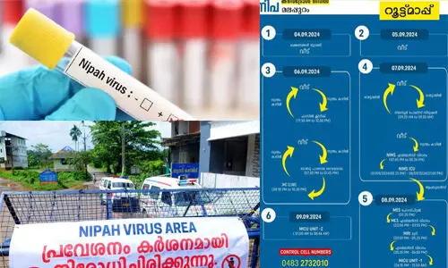 നിപ മരണം: മലപ്പുറത്തെ യുവാവിന്റെ റൂട്ട് മാപ്പ് പുറത്തുവിട്ടു