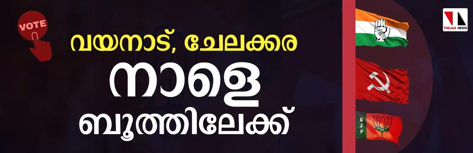 വയനാടും ചേലക്കരയും നാളെ ബൂത്തിലേക്ക്